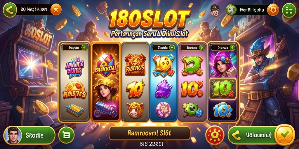 Screenshot yang menampilkan aksi bertarung seru di 180SLOT.