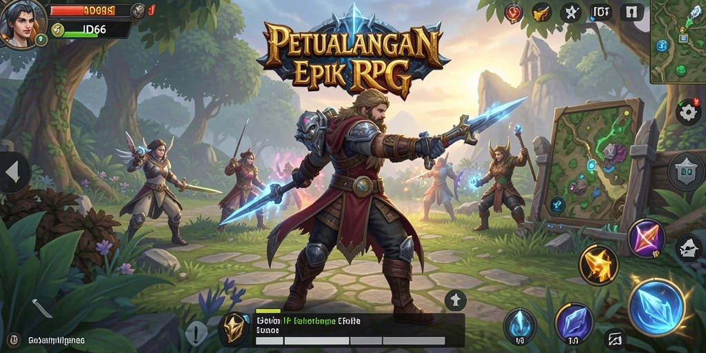 Screenshot gameplay ID66 menunjukkan aksi pertempuran yang seru dan grafis yang menawan.