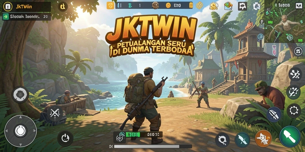 Tampilan gameplay Open World yang mengesankan di JKTWIN.