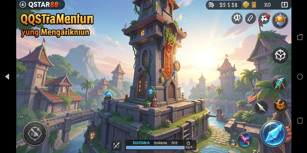Tampilan gameplay seru di QQSTAR88 dengan strategi menara yang menegangkan.