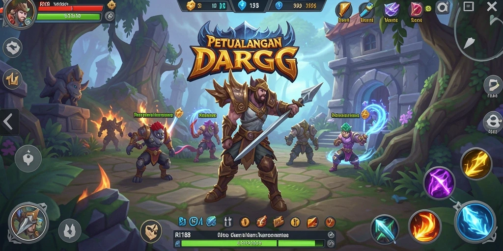 Screenshot gameplay yang menampilkan aksi seru dalam ARPG RI188.