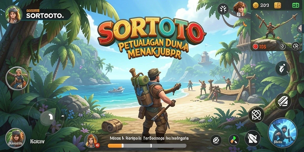 Screenshot menampilkan aksi seru dalam dunia terbuka SORTOTO.