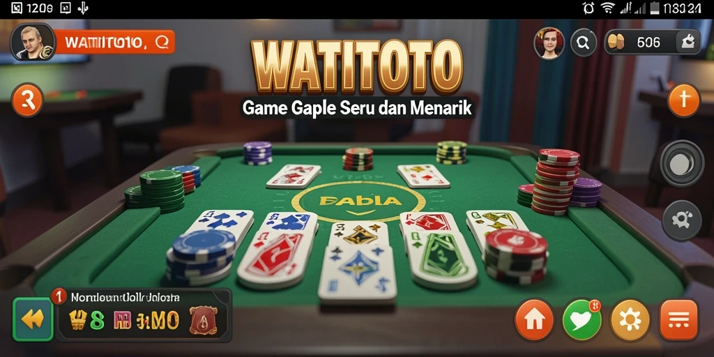 Screenshot WATITOTO menampilkan permainan Gaple yang seru.