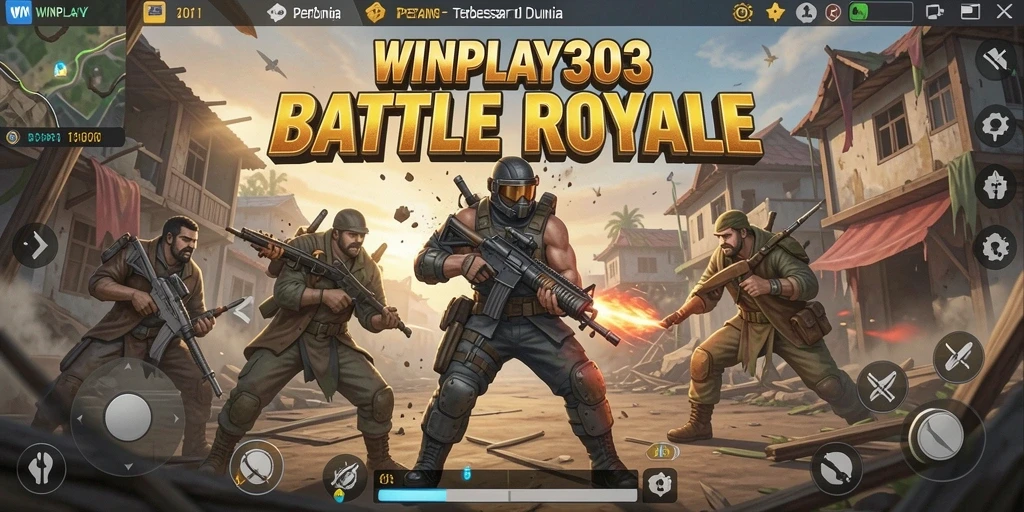 Tampilan menarik dari gameplay WINPLAY303 dalam pertempuran Battle Royale.