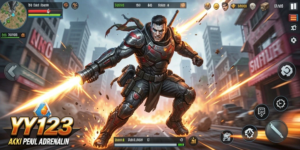 Tampilan gameplay seru dari YY123 dengan aksi memukau.
